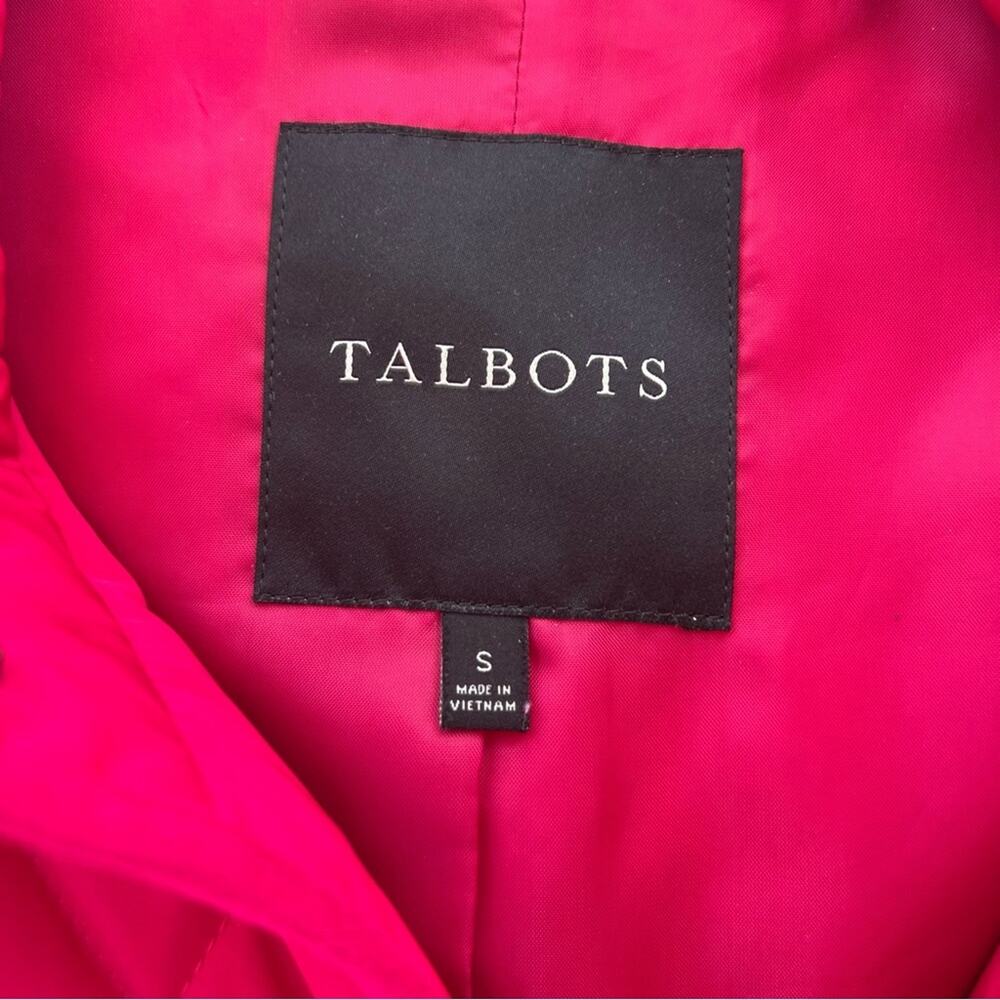 Talbots diamond quilted hot pink raspberry red vest SMALL - Picture 4 of 6